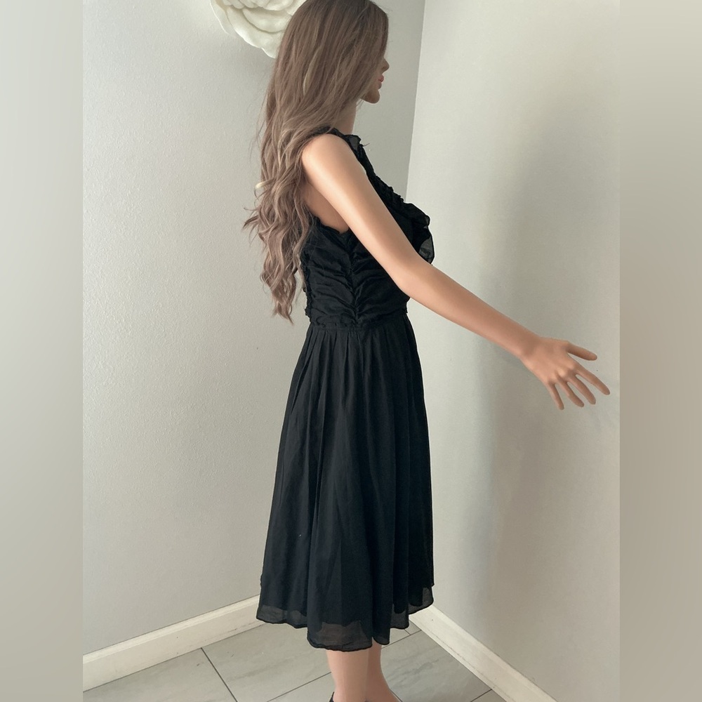Whish Black Ruffled Midi Dress - Picture 5 of 16